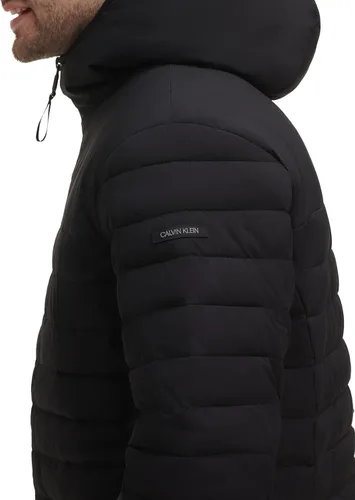 Vista 8 de Calvin Klein Men's Hooded Down Jacket Quilted Coat Sherpa Lined