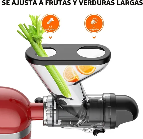 Vista 4 de Accesorio de exprimidor de masticación para batidora de pie KitchenAid, máquina de exprimidor de prensado en frío, accesorio de exprimidor