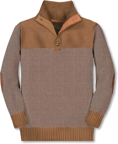 Vista 9 de Gioberti Suéter de punto 100% algodón con cuello abotonado para niños y niños Verde cazador