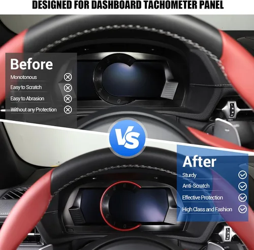 Vista 2 de Anillo de ajuste para salpicadero compatible con Toyota Supra GR A90 A91 MK5 2019-2025, anillo de decoración para tacómetro interior de coche
