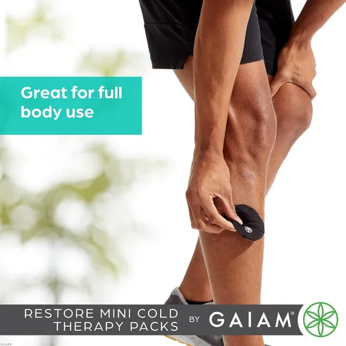 Vista 4 de Gaiam - Mini bolsas de hielo para terapia de frío para lesiones, recuperación después del entrenamiento y alivio del dolor, incluye 2 paquetes