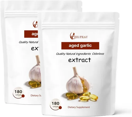 Vista 6 de Extracto de ajo envejecido – 7500 mg inodoro – 180 cápsulas blandas Sin OMG, sin gluten Apoya la salud inmunológica (1)