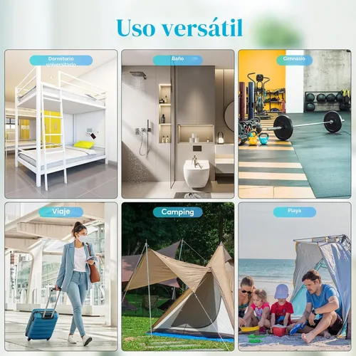 Vista 6 de Lifewit Organizador de ducha de malla portátil para dormitorio universitario con 7 bolsillos, cesta organizadora colgante independiente, bolsa