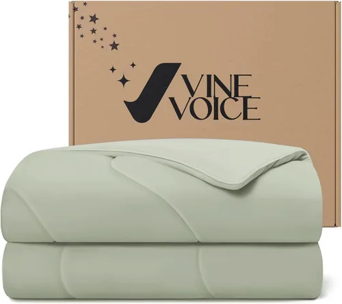 Vista 30 de Edredón frío para personas calurosas, sudores nocturnos, relleno, manta fría reversible, ligero y transpirable, verano, 68 x 90 pulgadas, blanco