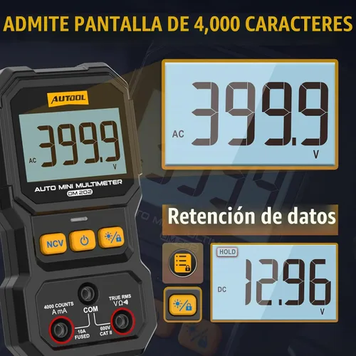 Vista 8 de AUTOOL Multímetro digital, Multi Meter True RMS Auto-Ranging NCV
