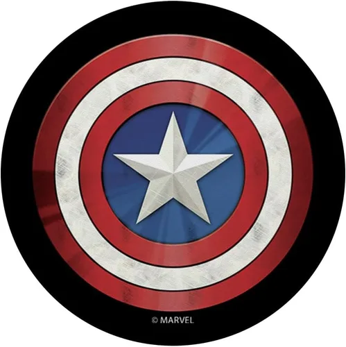 Vista 3 de Marvel Captain America Shiny Shield Icon - PopSockets Grip and Stand for Phones and Tablets