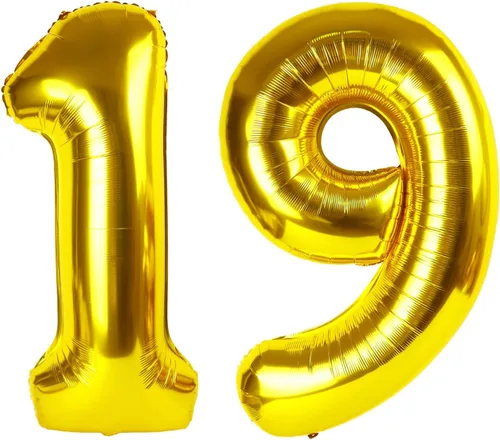 Vista 380 de Globos con números de 40 pulgadas, color negro, para decoraciones de cumpleaños de 10 a 100 años Jumbo 40In & Vibrant Color, With Hanging Holes