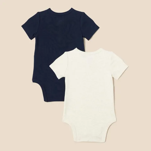 Vista 3 de Tienda Essentials Body unisex Henley para bebés, paquete de 2