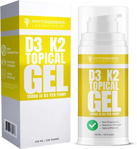 Vista 10 de Vitamina d3 k2 Gel tópico de máxima fuerza, más de 15000 UI por bomba, la vitamina del sol, apoyo inmunológico, óseo y articular