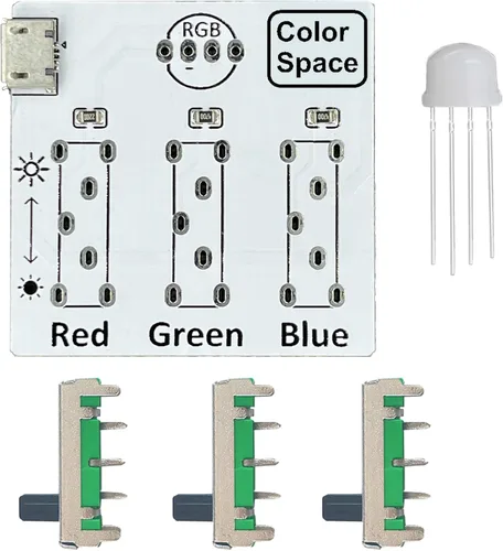 Vista 2 de tingbowie Kit de práctica de soldadura DIY Junta de entrenamiento de electrónica de aprendizaje de práctica RGB