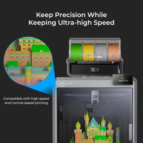 Vista 4 de Creality Hyper PLA Filamento 1.75mm, filamento RFID para impresora 3D PLA de alta velocidad 30-600mm/s, 1kg(2.2lbs)/carrete Filamento compatible