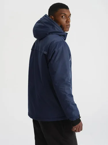Vista 3 de GEMYSE Chaqueta de esquí a prueba de viento para hombre, impermeable, con capucha y varios bolsillos