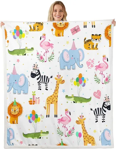Vista 11 de Erosebridal - Mantas de bebé unisex para niños y niñas, mantas de guardería de animales de granja de minky 40x50, manta sherpa con diseño de tractor