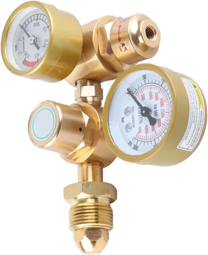 Vista 9 de Oumefar Regulador de soldadura de gas, reguladores de CO2 de argón, reguladores de soldadura de gas, soldadura Mig Tig con salida de 1/4 pulgadas