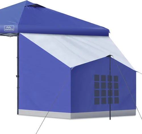 Vista 15 de KAMPKEEPER Side Tent,1/2 Person Camping Tent for 10' x 10' Pop Up Canopy, Easy Set Up Gazebo,Compatible with 10' Wide Canopy Tent(Canopy Not