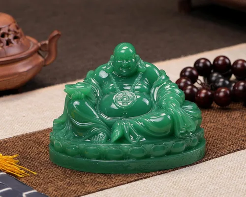 Vista 3 de Fengshui Estatua de Buda riendo – Esculturas de Buda feliz para buena suerte, riqueza y felicidad, decoración del hogar, regalos de felicitación