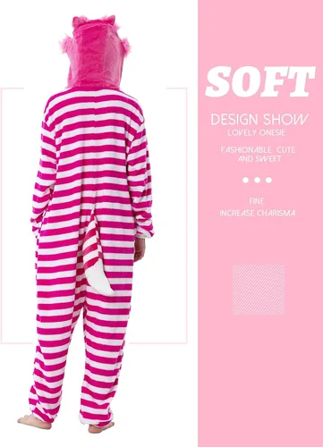Vista 4 de QSTYLE Adult Animal Onesie Halloween Costume,One Piece Cosplay Suit for Women and Men