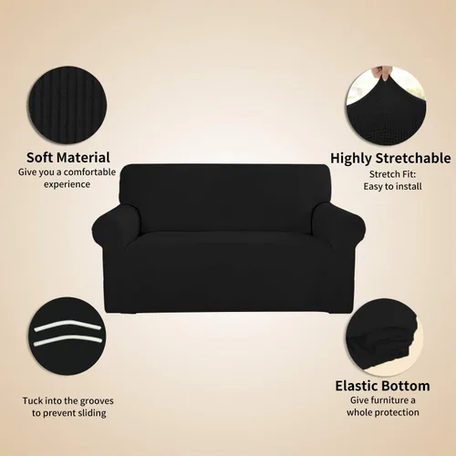 Vista 188 de Easy-Going - Funda elástica sobredimensionada para sofá, 1 pieza, protector muebles, suave, parte inferior elástica, para niños, tela jacquard