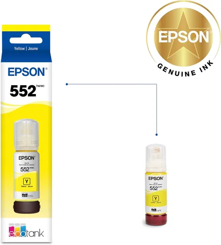 Vista 2 de Epson 552 EcoTank Ink Botella de capacidad ultra alta amarilla (T552420-S) Funciona con ET-8500, 8550