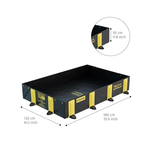 Vista 2 de Justrite Rigid-Lock QuickBerm®, 4' x 6' x 12