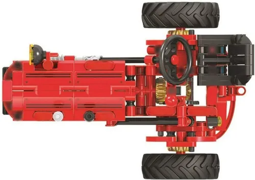 Vista 4 de Juego de bloques de construcción de tractor clásico, 302 piezas de bloques de construcción de tractor agrícola clásico, juego de modelos de juguete