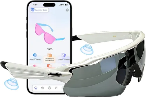 Vista 11 de Lentes de sol Bluetooth para hombres y mujeres, lentes inteligentes con altavoces de oreja abierta, asistente de voz, control táctil, lente