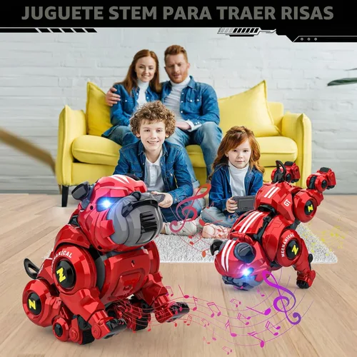 Vista 6 de Lterfear Robot Perro para Niños, Robot de Control Remoto Recargable Programable Robo Perro con Función de Cantar, Bailar, Tocar, Juguetes Robóticos