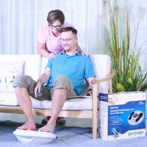 Vista 3 de Foot Circulation Plus (elegible para FSA o HSA) - Máquina de masaje de pies con unidad TENS, EMS (estimulador muscular eléctrico) Pies Salud