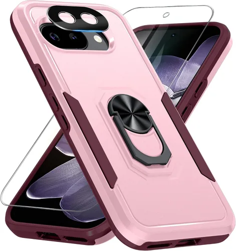 Vista 16 de Janmitta Funda para Google Pixel 8a con Protector de Pantalla + Protector de Lente de Cámara, Resistente a Prueba de Golpes de Servicio Pesado