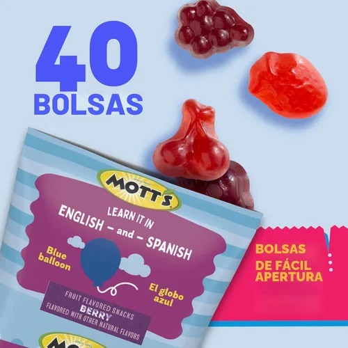 Vista 3 de Mott's Berry Family Pack, 0.8 onzas, 40