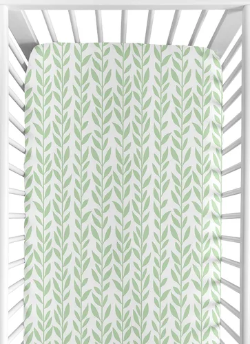 Vista 17 de Sweet Jojo Designs Sábana bajera para cuna de bebé 100% algodón (hojas florales bohemias) para niñas y niños, guardería infantil, habitación