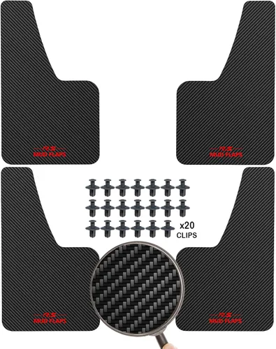 Vista 14 de XUKEY 2 piezas de protectores de salpicaduras universales negros para coche, SUV, furgoneta, hatchback, UTV, ATV, delanteros y traseros, con 2
