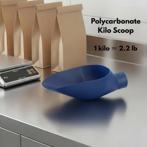 Vista 7 de Rattleware Kilo - Cuchara para escamas de frijoles, color azul, 1 kilo / 2.2 libras Embolsado de café al por menor