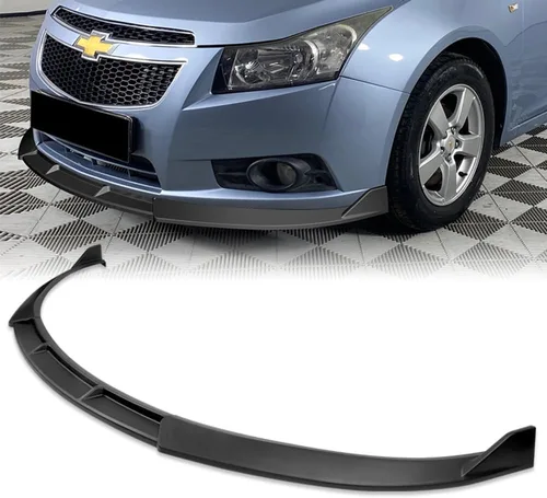 Vista 2 de Q1-TECH, 9 piezas de extensión de labio de parachoques delantero y faldones laterales difusores compatibles con Chevrolet Chevy Cruze 2011 2012 2013