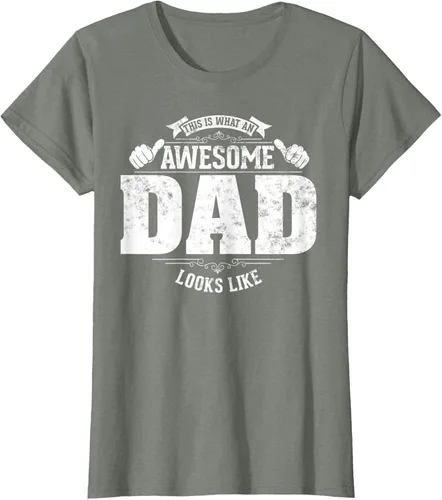 Vista 15 de This is what a awesome dad looks like vintage style design T-Shirt, Negro