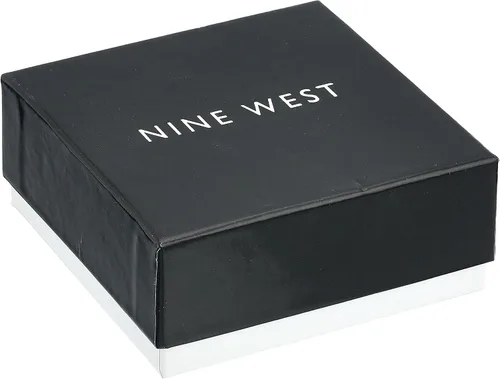 Vista 3 de NINE WEST Pulsera en caja para mujer diseño de corazón pavé elástico doradocristal