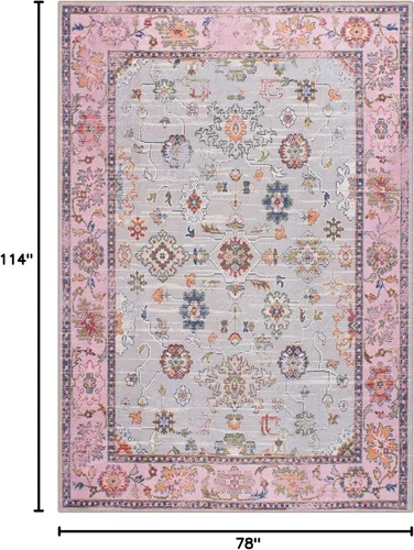 Vista 210 de GLN Rugs Traditional Collection - Alfombra de felpilla lavable a máquina, tradicional lavable, antideslizante, alfombra de felpilla de pelo corto