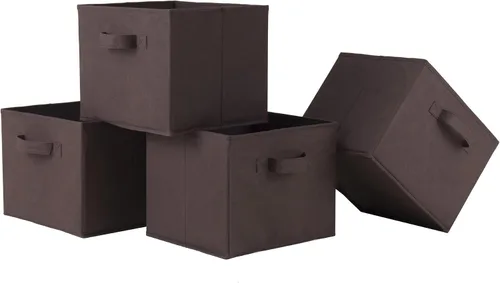 Vista 7 de Winsome Colección Capri Set de 6 canastas plegables de tela., Tela, Negro