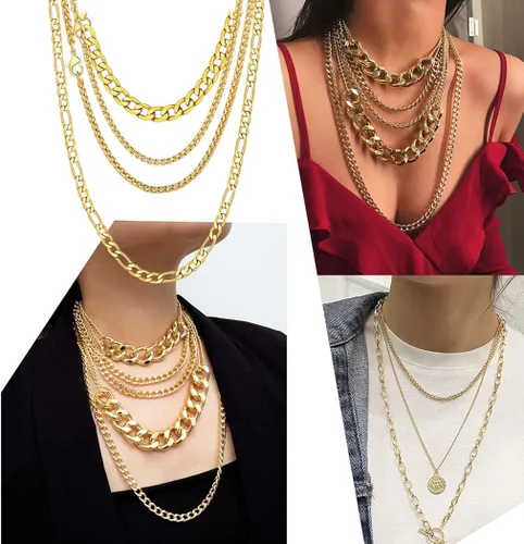 Vista 2 de Suplight Cuban Link Chain for Men Women, 18K GoldBlack Plated q316L Miami Cuban Chain Stainless Steel Chains Mens Necklaces 4MM 6MM 9MM 18" 20" 22