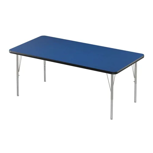 Vista 30 de Correll - Mesa rectangular de actividades para el aula de 30 x 60 pulgadas, altura ajustable (19-29 pulgadas), parte superior de granito gris, borde