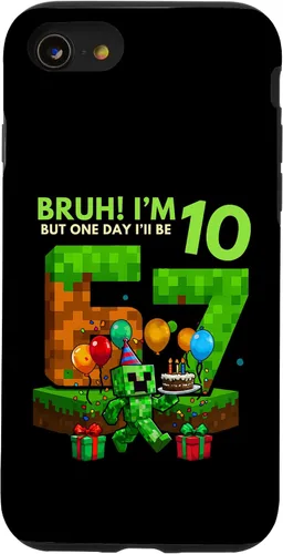 Vista 18 de Bruh I'm 10 But One-Day I'll Be 67 Retro 10th Birthday Kids Case for iPhone 17