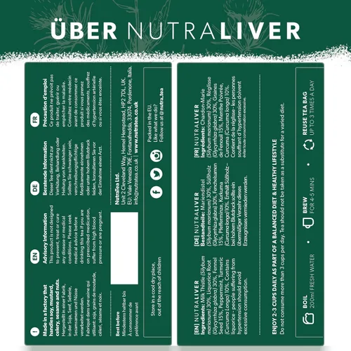 Vista 2 de NUTRALIVER - Té desintoxicante del hígado Té de limpieza del hígado – Para limpieza del hígado y apoyo del hígado – Incluye cardo mariano, cúrcuma