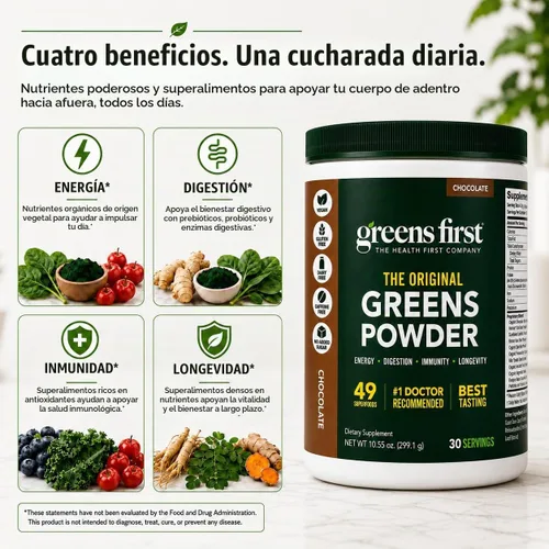 Vista 5 de Greens First Superalimentos, extractos y concentrados, poder de nutrientes ricos en antioxidantes, más de 15 porciones de frutas, 14.37 onzas 30
