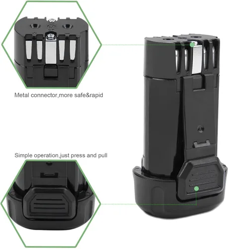 Vista 6 de Reemplazo de 2000 mAh para batería Dewalt de 8 V DCB080 DW4390 DCF680 DCF680N1 DCF680N2 DCF680G2 DCF682 DCL023 DCB095