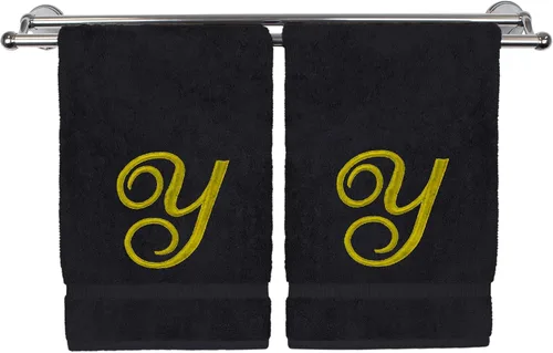Vista 79 de Toalla de mano con monograma, regalo personalizado, 16 x 30 pulgadas, extra absorbente, 100% algodón turco, acabado de rizo suave, para baño, cocina