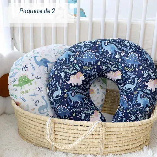 Vista 2 de Pea Pod Fundas de almohada de lactancia, paquete de 2 fundas suaves y adorables para almohadas de lactancia, cómodas fundas elásticas para almohadas
