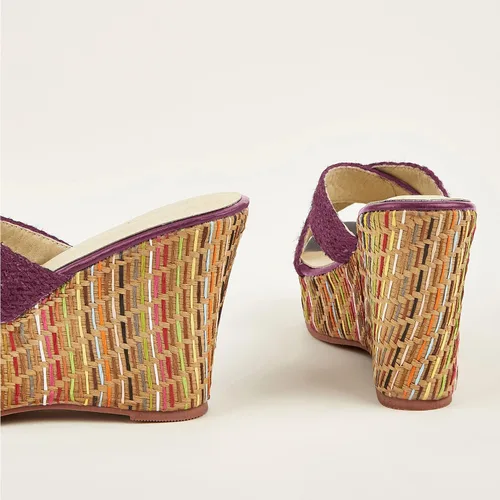 Vista 6 de getmorebeauty Sandalias de cuña para mujer, sandalias casuales de verano con plataforma