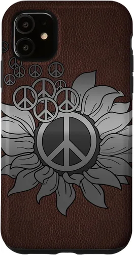 Vista 8 de Sunflower Peace Sign Hippie Hippy Vintage Floral Soul Gift Case for iPhone 17