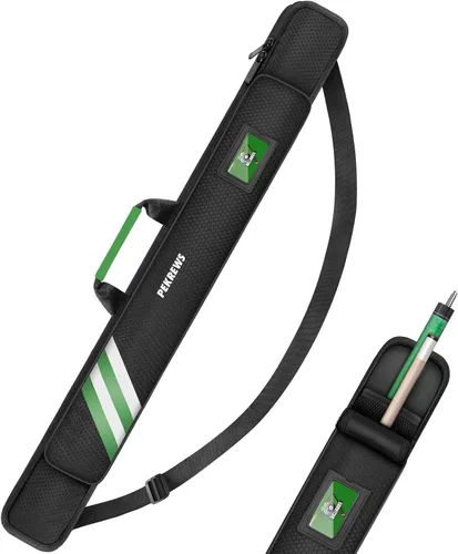 Vista 16 de PEKREWS Estuche para Taco de Billar, Funda Suave para Taco de Billar 1x1 que Contiene 1 Culata y 1 Flechón con Bolsillo con Cremallera para Taco