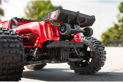 Vista 9 de ARRMA Camión RC Outcast 4X4 4S BLX 1/10 4WD Camión de acrobacias RTR (batería y cargador no incluidos), rojo, ARA4410V2T4